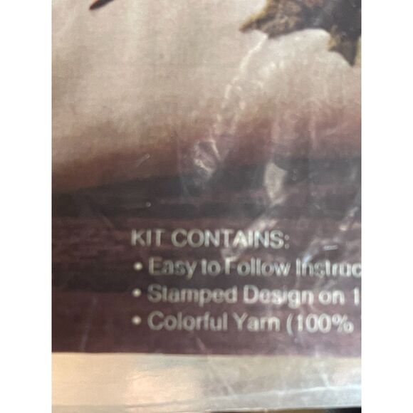 Avon Owl Mates Needlepoint Pillow 14"X14" Embroidery Kit Crewel Vintage New NOS - Picture 3 of 6